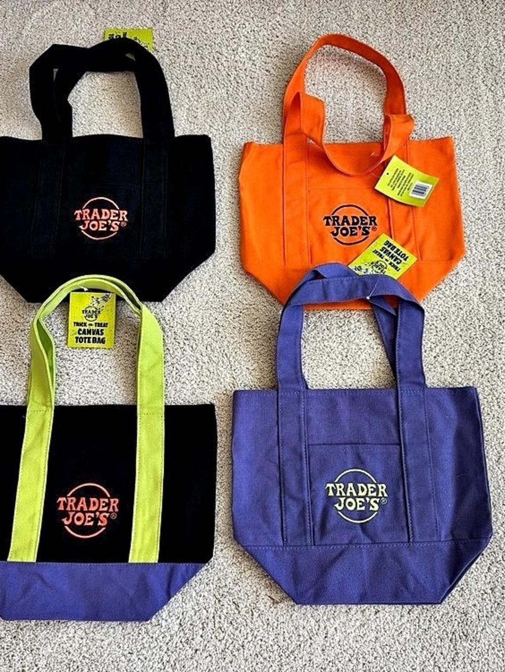 Trader Joe's Trick-or-Treat Mini Canvas Tote Bag
